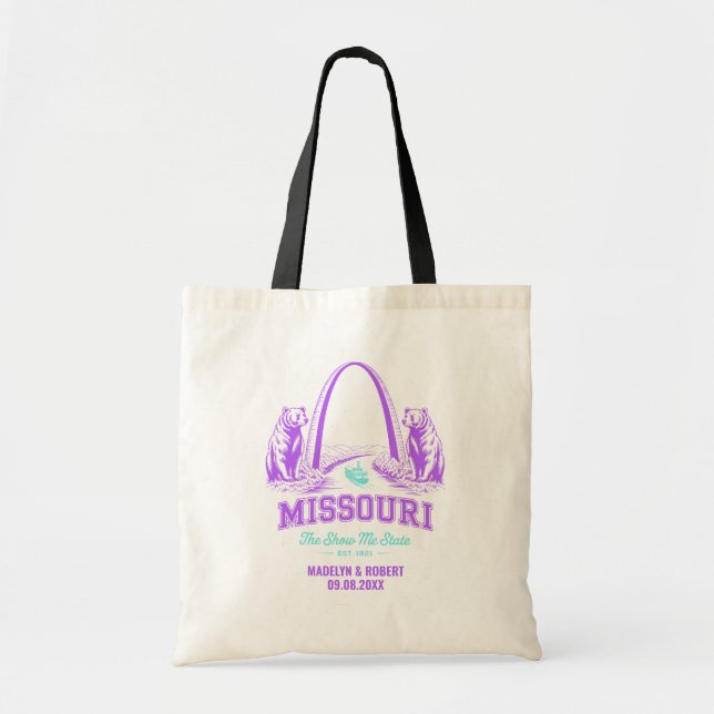 Missouri Wedding Welcome Bag, State Love Tote Bag (Front)