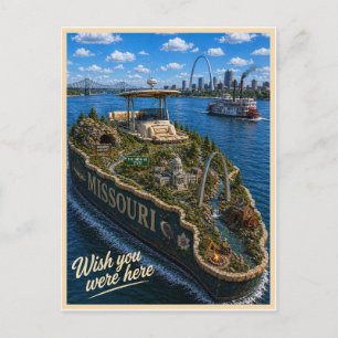 Missouri   Wish You Were Here   State Series Postcard