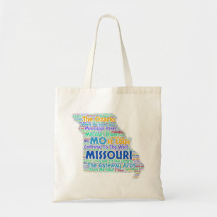 Missouri Word Cloud Tote Bag