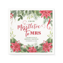 Misstletoe To Mrs Winter Poinsettia Bridal Shower