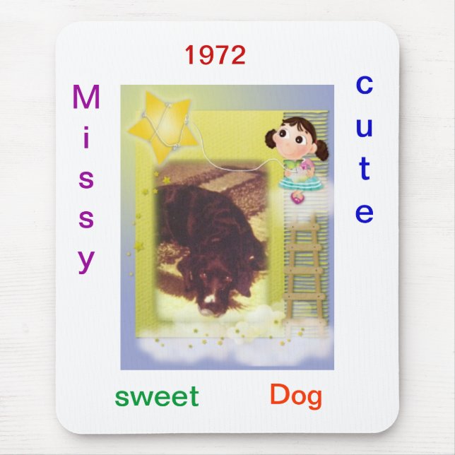 Missy cute dog mouse mat (Front)
