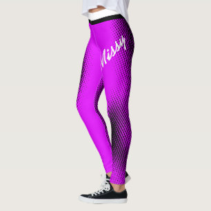 Missy in Large Text with Dot Pattern on Your Colou Leggings