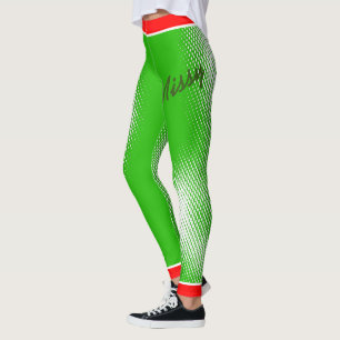 Missy in Large Text with Dot Pattern on Your Colou Leggings
