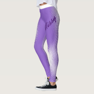 Missy in Large Text with Dot Pattern on Your Colou Leggings