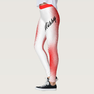 Missy in Large Text with Dot Pattern on Your Colou Leggings