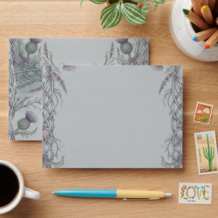 Mist and Sage Celtic Thistle Heritage Serene Envelope
