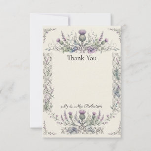 Mist and Sage Celtic Thistle Heritage Serene Thank You Card