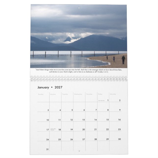 Mist and Scripture Calendar (Jan 2027)