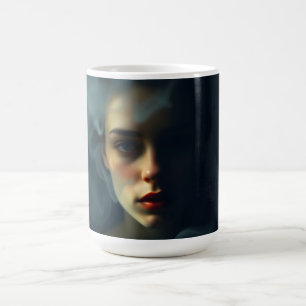 “Mist of Melinoë” – A Spectral Portrait Coffee Mug