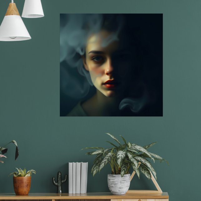 “Mist of Melinoë” – A Spectral Portrait Poster (Living Room 1)