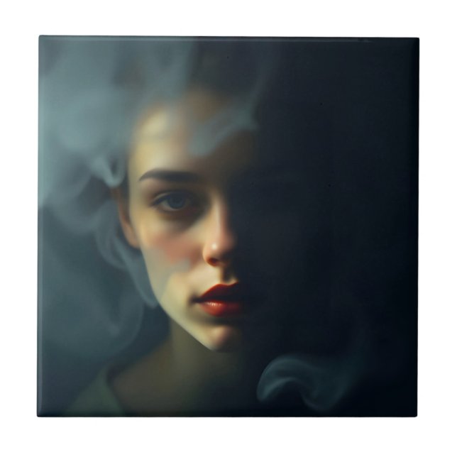 “Mist of Melinoë” – A Spectral Portrait Tile (Front)