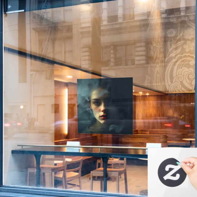 “Mist of Melinoë” – A Spectral Portrait Window Cling (Cafe Window)