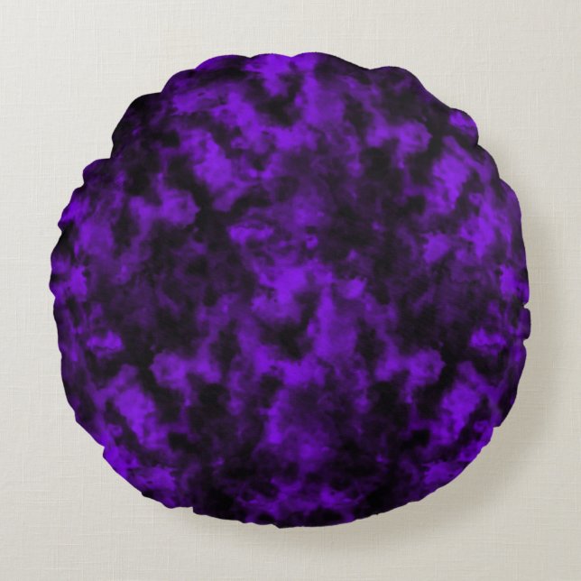 Mist of True Instincts purple black smokey Round Cushion (Front)