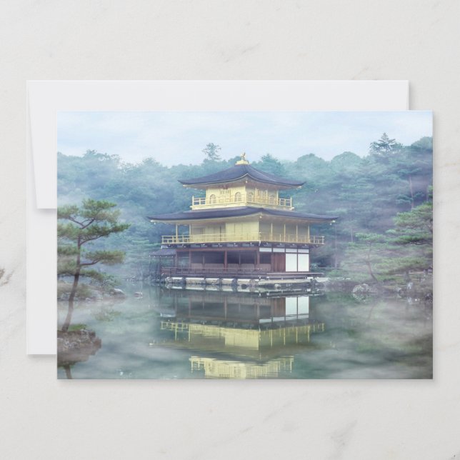 Mist on the Golden Pavilion - Kyoto, Japan Invitation (Front)