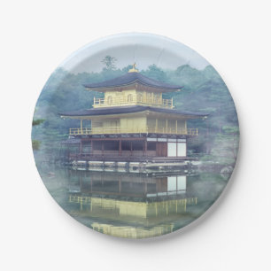 Mist on the Golden Pavilion Paper Plate