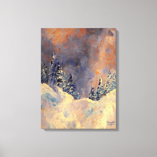 Mist on the Snow Peak 2009 Canvas Print (Front)