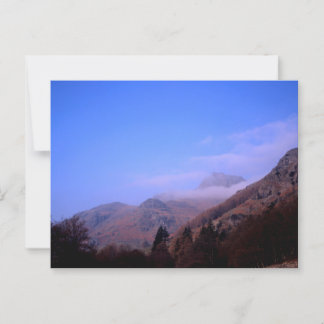 Mist Over The Langdale Pikes Postcard