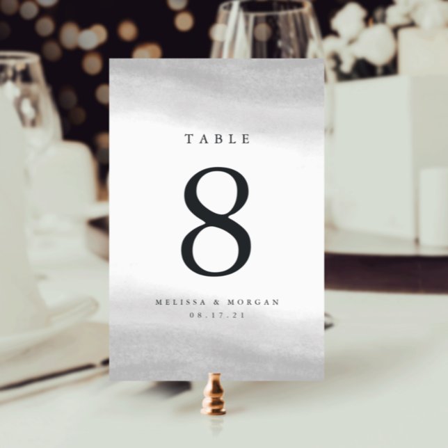Mist | Personalised Table Number Card (Creator Uploaded)