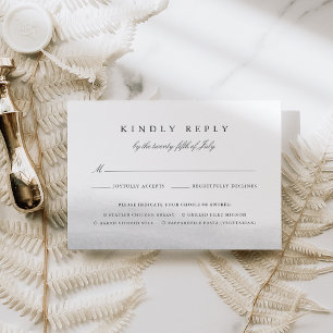 Mist RSVP Card with Meal Choice