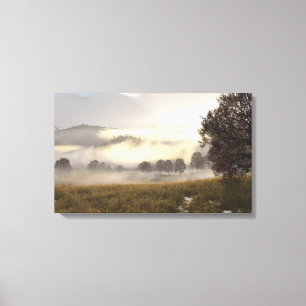 Mist Upon The Meadow Canvas Print