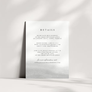 Mist Wedding Guest Information Card