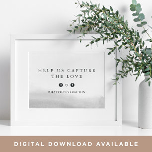 Mist   Wedding Hashtag Sign