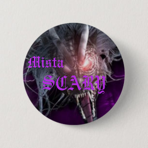 Mista SCARY Bright Purple Dragon Button