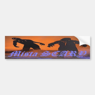 Mista SCARY Zombie Scene Bumpersticker Bumper Sticker