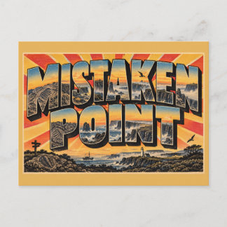 Mistaken Point NL Fossils Cliffs Barrens Art Postcard