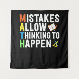 Mistakes Allow Thinking To Happen Math Day Tapestry