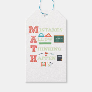 Mistakes Allow Thinking To Happen Math Teacher Gift Tags