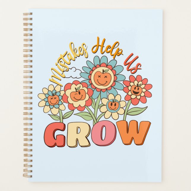 Mistakes Help Us Grow | Playful Floral Motivation Planner (Front)
