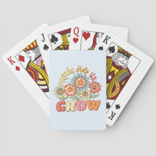Mistakes Help Us Grow Playful Floral Motivation Playing Cards
