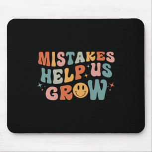 Mistakes Help Us Grow - Retro Groovy First Day of  Mouse Mat