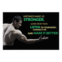 Mistakes Make Us Stronger Motivational Poster