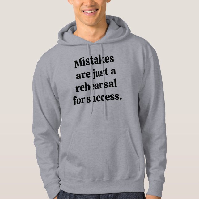 Mistakes Men's Basic Hoodie (Front)