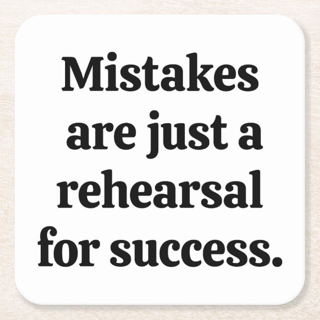 Mistakes Paper Coaster (Front)