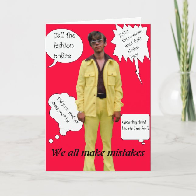 Mistakes Thank You Card (Front)