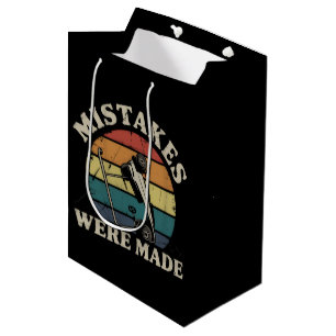 Mistakes Were Made Funny Golf Cart Club Motif  Medium Gift Bag