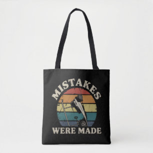 Mistakes Were Made Funny Golf Cart Club Motif Tote Bag