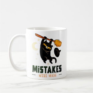 Mistakes Were Made Halloween Mug – Funny Black Cat
