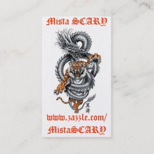MistaSCARY Dragon Tiger Breathing Fire Card Custom