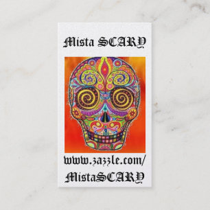 MistaSCARY Happy Sugar Skull Profile Business Card