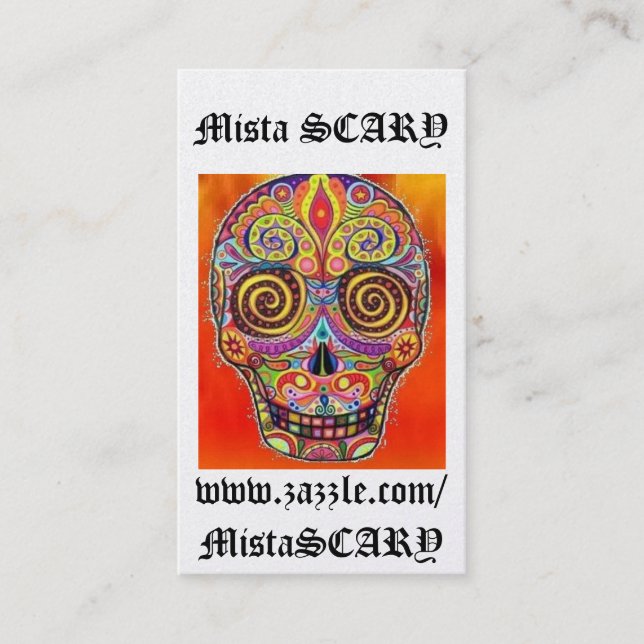 MistaSCARY Happy Sugar Skull Profile Card Custom (Front)