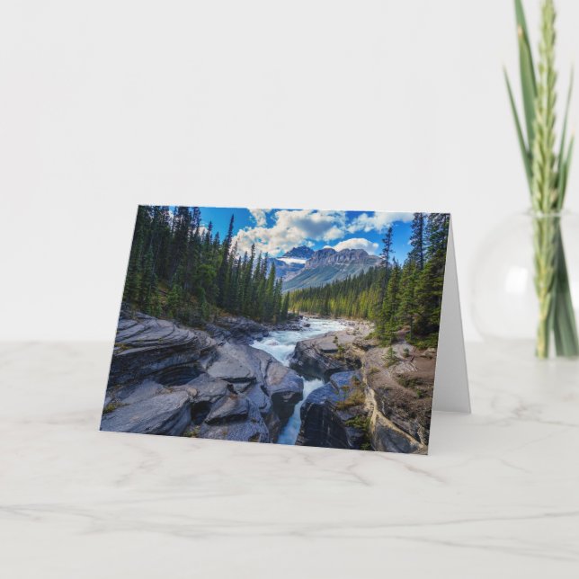 Mistaya River Alberta, Canada Thank You Card (Front)