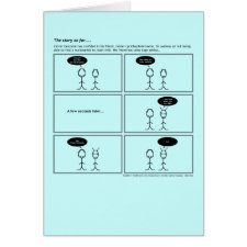 Mister Benzene Comic Strip greetings card