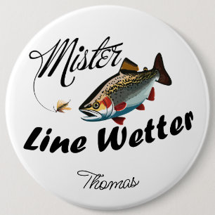Mister Castaway Rainbow Trout  6 Cm Round Badge