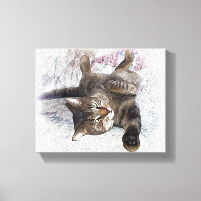 Mister Cat on Couch Canvas Print (Front)