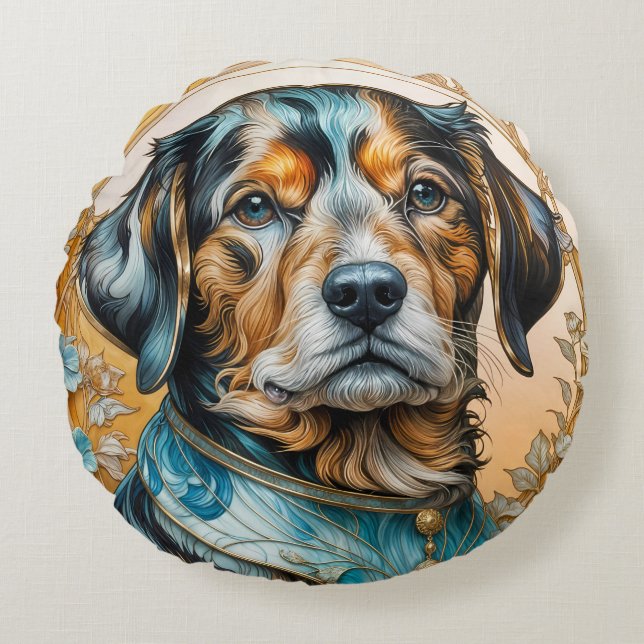 Mister Doggie Round Cushion (Front)