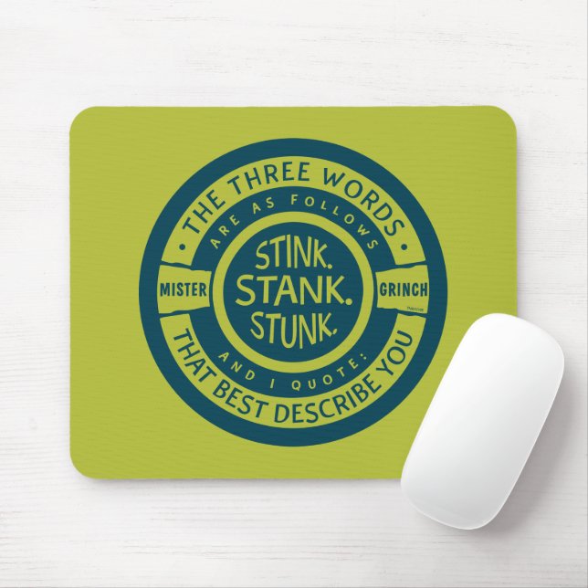 Mister Grinch | Stink Stank Stunk Quote Mouse Mat (With Mouse)